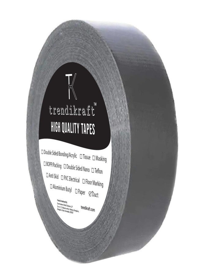TRENDIKRAFT 48mm x 25 meter Pack of 1 Multipurpose Grey Waterproof Super Adhesive Duct Tape for Water Leakage in Tank Roof Easy to Tear - Image 1